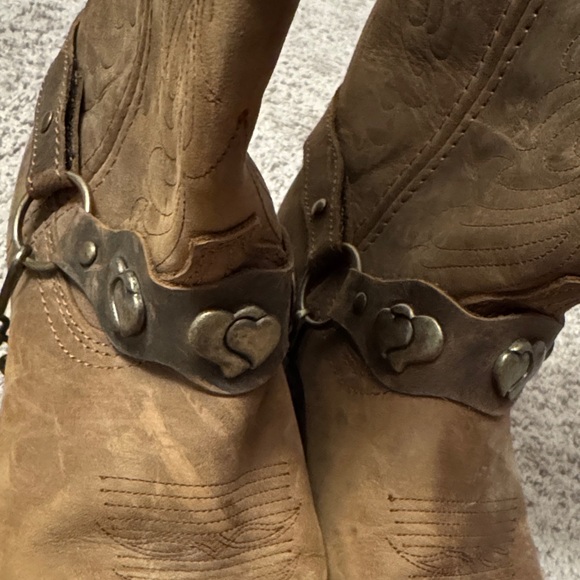 Masterson RB920 Western Leather Rodeo Cowboy Boots Pointed Toe Tips Women's 7 - Picture 9 of 9